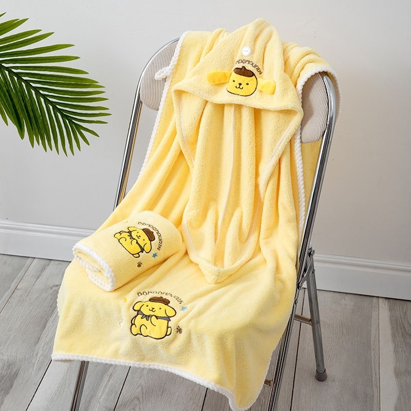 [พร้อมส่ง] ผ้าเช็ดตัวปอมปอม ปุริน ผ้าขนหนู Pompom purin