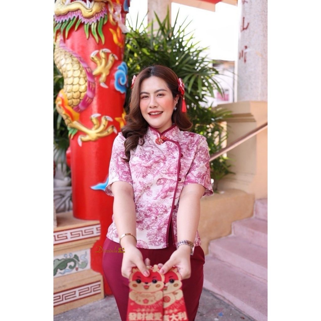 Dz232𝐉𝐢𝐚𝐨 𝐌𝐞𝐢 𝐬𝐞𝐭'1เซท 2 ชิ้นเสื้อ+กางเกง