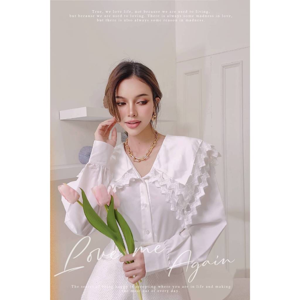 ขายดี Cottoncandy New Lala korea เสื้อรุ่นนี้ ดีเทลสวยมาก ใส่สวยน่ารัก งานดี ผ้าดี ดีเทลสวยใส่สบาย T-Shirtnista (CT4E)