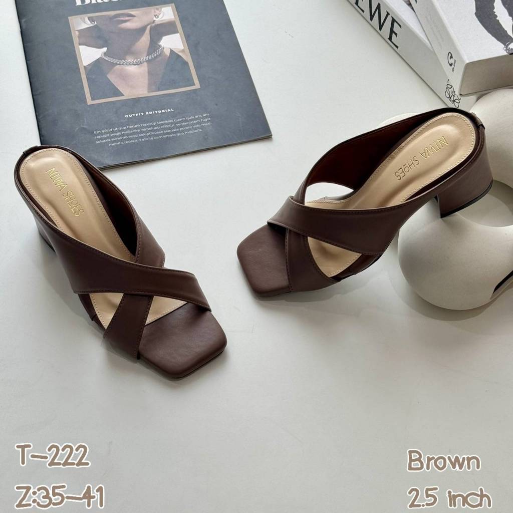 รองเท้าส้นสูง รองเท้ามีส้น รองเท้าส้น2.5นิ้ว รหัสสินค้า T-222 Niwa shoes