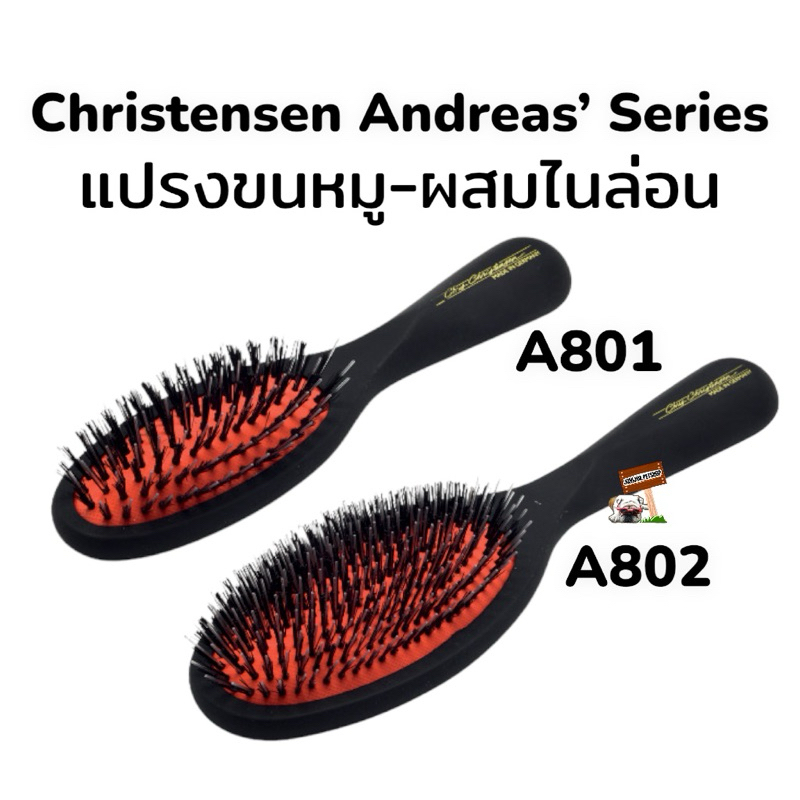 Chris Christensen - แปรงขนหมูป่า ผสมไนล่อน สำหรับสัตว์เลี้ยง รุ่นอันเดรีย ซีรี่ย์ Andreas' Series Boar Brush(A801, A802)