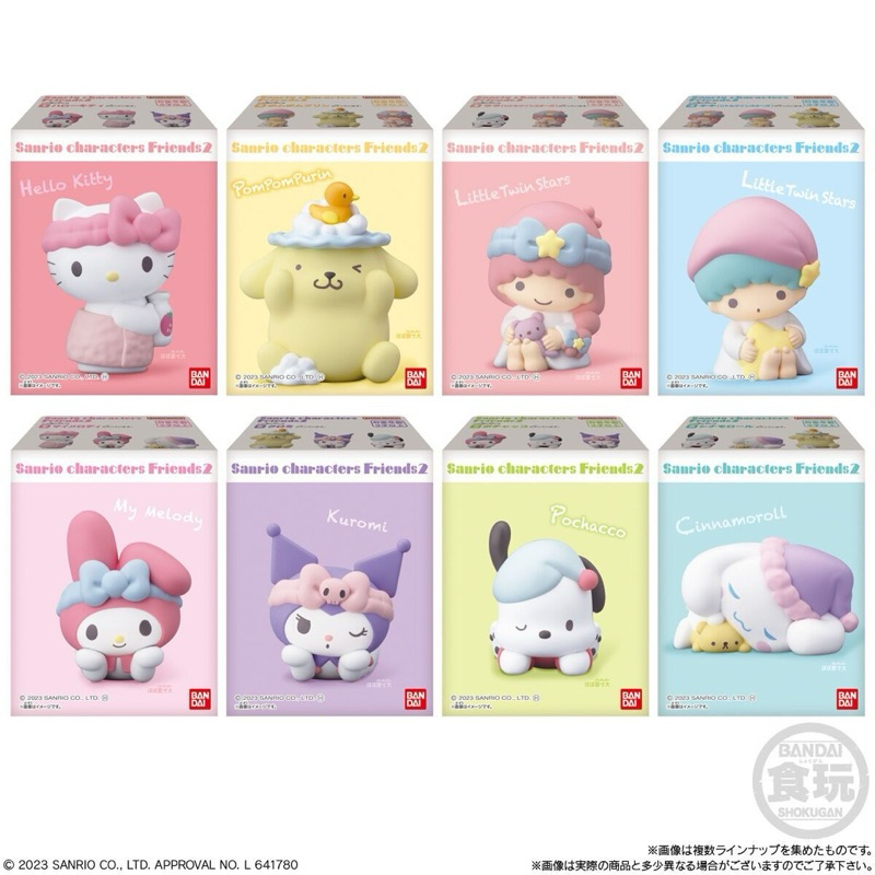 BANDAI CANDY โมเดลงานกล่องซานริโอ้คาแรคเตอร์แบบซอฟท์ไวนิล 2