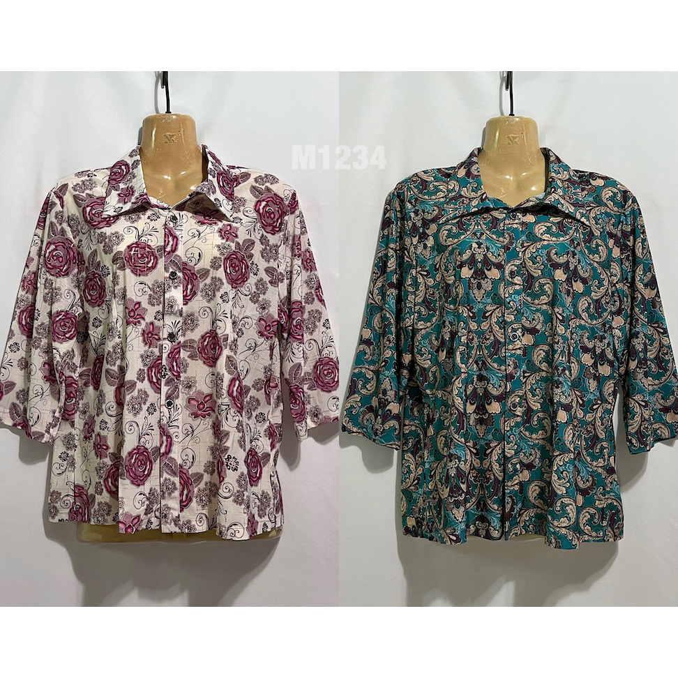 เสื้อเชิ้ตแขนสามส่วน ผ้าเรียบ