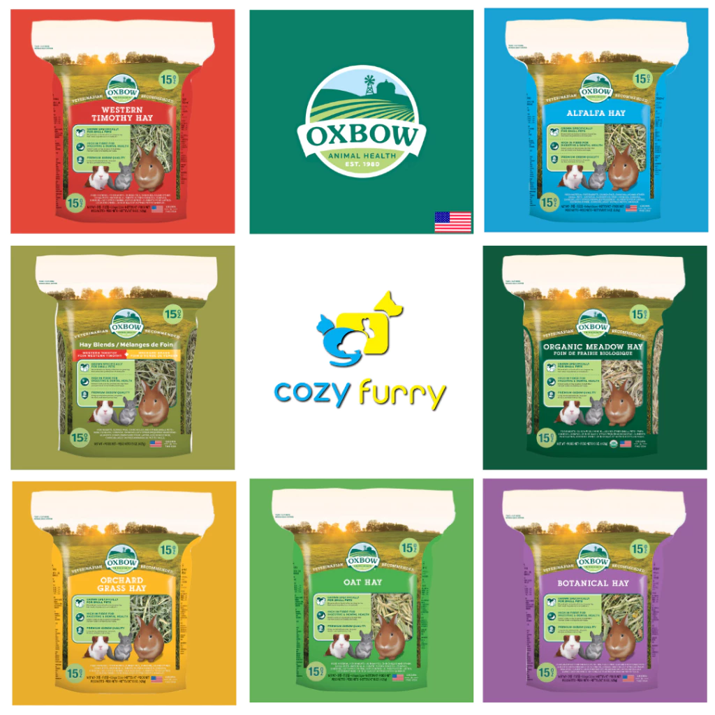 Oxbow Hay หญ้าแห้งกระต่าย แกสบี้ ชินชิลล่า เกรดพรีเมี่ยม ขนาด 15 oz 450 ก