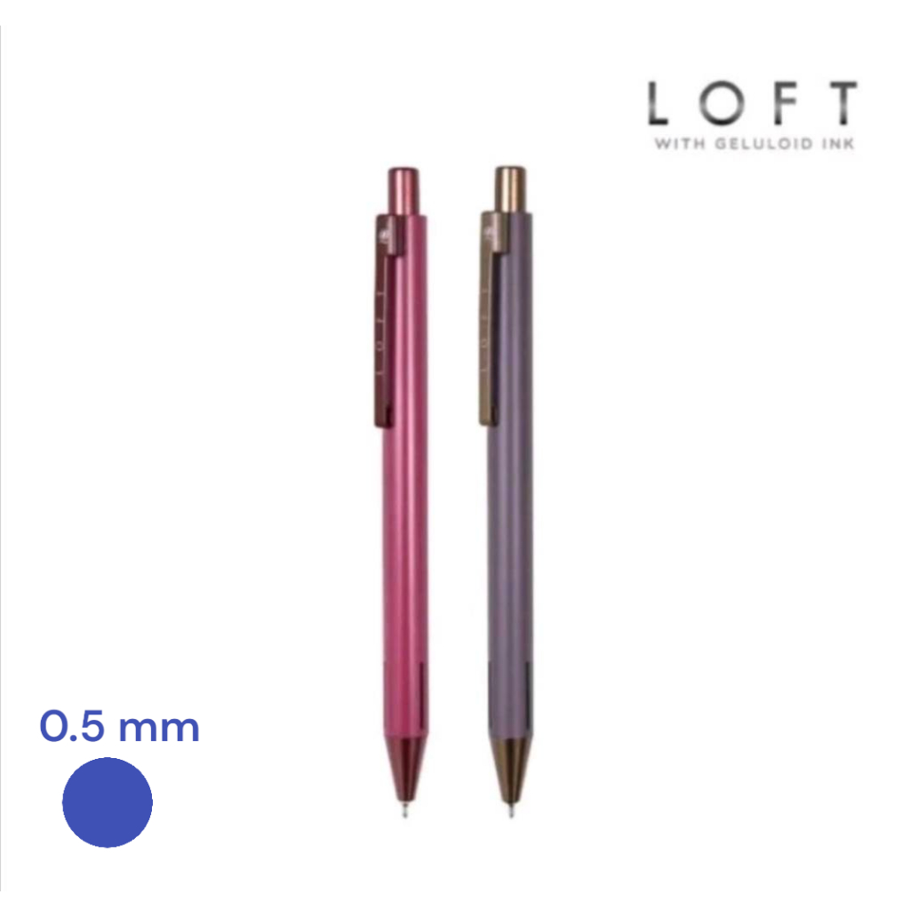 Quantum Loft 0.5 mm. ปากกาลูกลื่นควอนตั้ม ล็อฟท์ น้ำเงิน 0.5 มม. มี 2 สีด้าม สุ่มสี ต่อด้าม