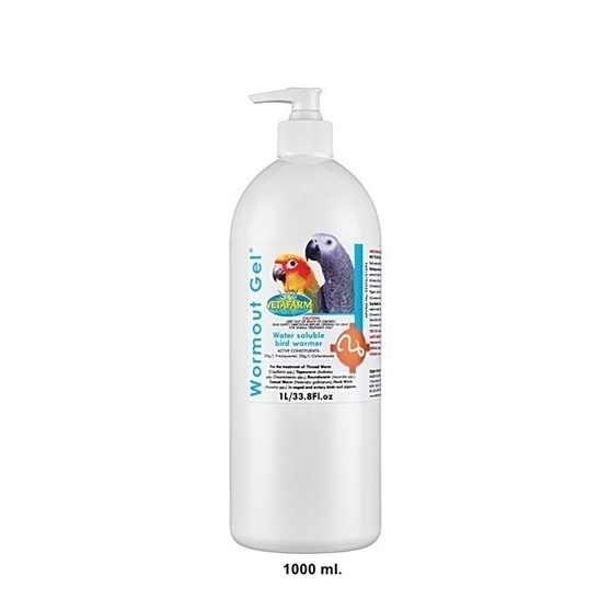 Wormout Ge lสำหรับนกทุกพันธุ์ แพ็คเก็จ 1000 ml.