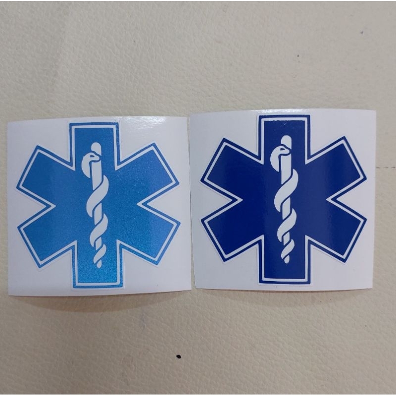 สติ๊กเกอร์สะท้อนแสง Star of Life ดวงดาวแห่งชีวิต ขนาด 6.5 ซม.