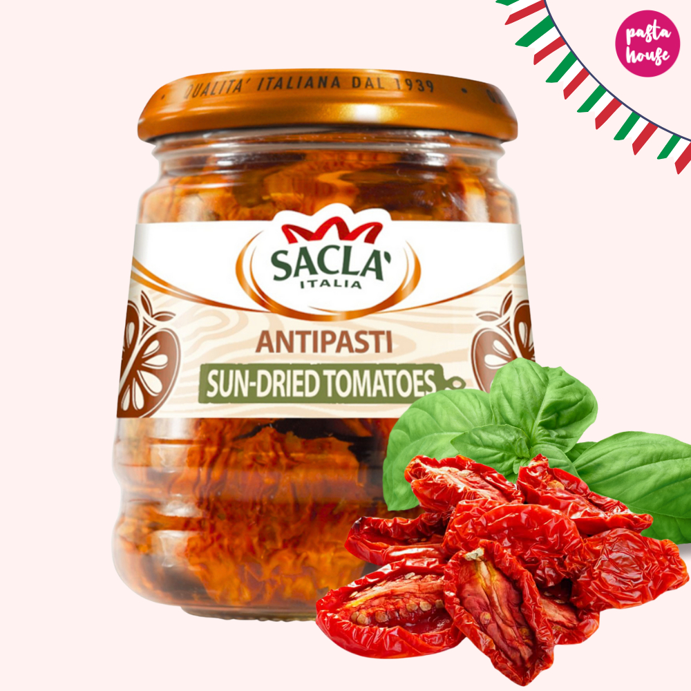 Sacla Sun-Dried Tomatoes in Oil 280g Italian Style - มะเขือเทศอบแห้งในน้ำมัน 280g