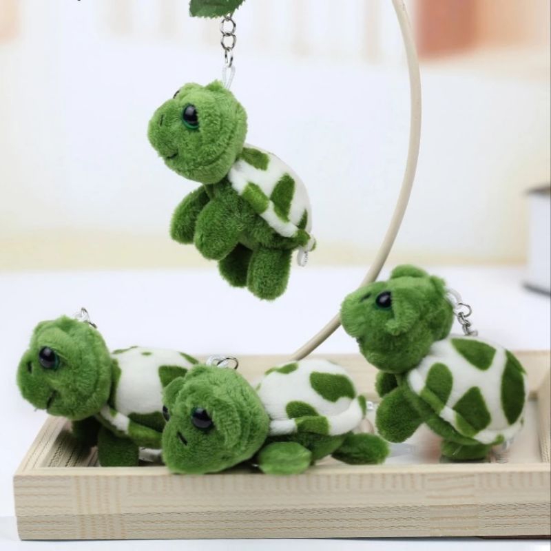 พวงกุญแจเต่า ตุ๊กตาเต่าสีเขียว มีสินค้าพร้อมส่ง ห้อยกระเป๋า ราคา ถูกที่สุด ดีลบีเคเค