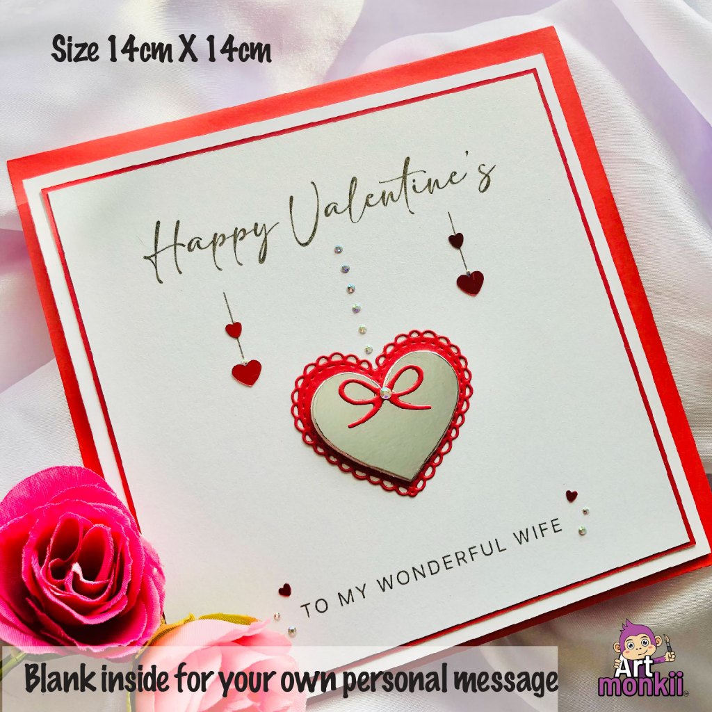 Handmade Wife Valentine's Day Card, Valentine's card, Valentine's Day, Wife Valentine's card