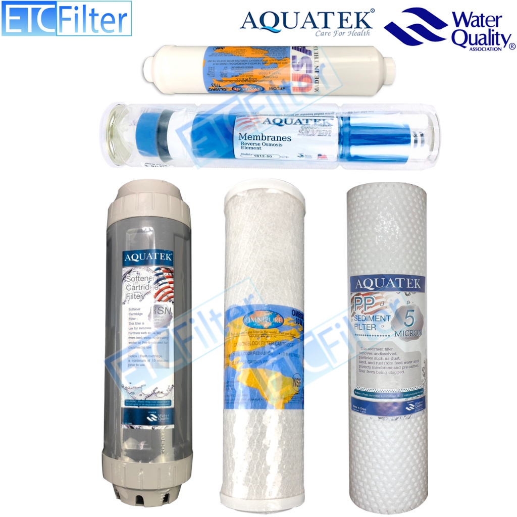 ชุดไส้กรอง Aquatek silver และ ULTRATEK RO 50,85 ,100, 150,200,500GPD