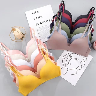 ส่งเร็ว!1-2วัน บราไร้ขอบไร้โครง เสื้อชั้นในฟองน้ำบางๆใส่สบาย SOFT BRA งานสวยเ