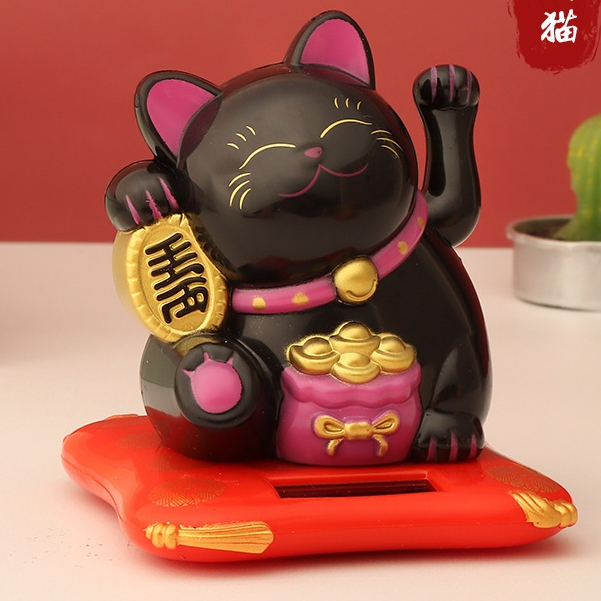 แมวกวัก Lucky Cat แมวกวักนำโชค แมวญี่ปุ่น พลังงานแสงอาทิตย์ แมวนำโชค น่ารัก แต่งบ้าน โต๊ะทำงาน หน้ารถ ของขวัญ ราคา ถูกที่สุด ดีลบีเคเค แกลเลอรีภาพที่ 8
