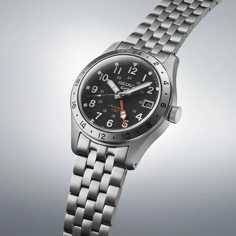 Seiko (ไซโก) นาฬิกาข้อมือ Seiko 5 Sports GMT Field Watch รุ่น SSK023K SSK025K ระบบอัตโนมัติ ขนาดตัวเรือน 39.40 มม.