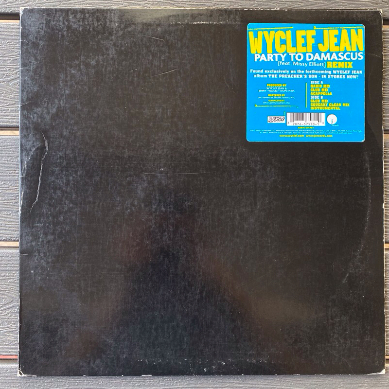 1 LP Vinyl แผ่นเสียง ไวนิล Wyclef Jean Ft.Missy - Party To Damascus (1091)
