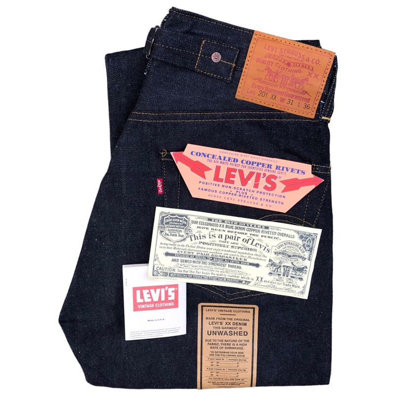 DEAD STOCK  LEVI’S 201 XX  BIG E LVC 1937  USA 🇺🇸