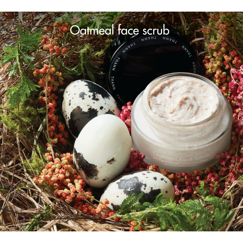 THANN Oatmeal Face Scrub 100 g. กระตุ้นการผลัดเปลี่ยนเซลล์ผิว คืนความกระจ่างใส