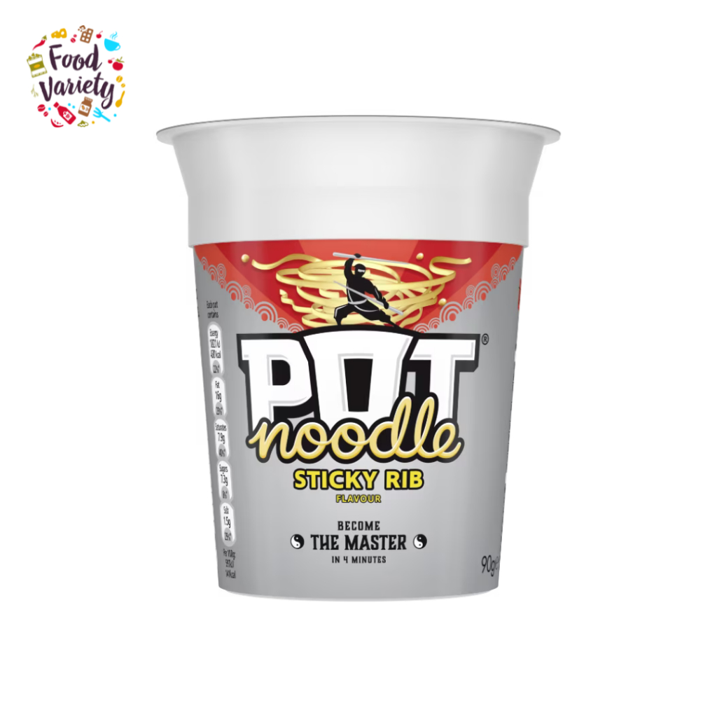 Pot Noodle Standard Pot Noodle Sticky Rib 90g พ็อตนูดเดิล รสซี่โครงสติ๊กกี้ 90 กรัม