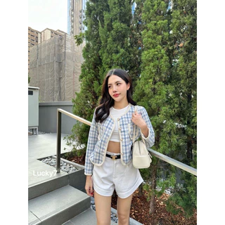 BY IRA Ann Tweet Cardigan 🔥พร้อมส่ง🔥 (9363)เสื้อคาร์ดิแกนแขนยาวผ้าทวิต ใส่คลุมเก๋ๆ ให้ลุคแบบผู้ดี ดูดี ดูแพงสุดๆ