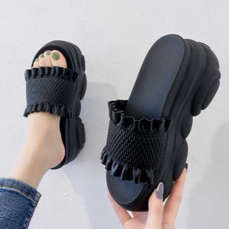nadine.9 รองเท้าแฟชั่น รองเท้าผู้หญิง รองเท้าส้นสูง สูง7cm พร้อมส่ง A586