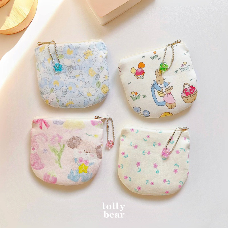 ʕ•ᴥ•ʔ 𝙈𝙤𝙤𝙣 𝙥𝙤𝙪𝙘𝙝 กระเป๋าสตางค์ใส่เหรียญ ทรงกลมน่ารัก มีหลายแบบให้เลือก