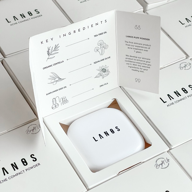 (ลด50%ในไลฟ์) แป้งพับลานอส Lanos แป้งคุมมัน สูตรคนเป็นสิวใช้ได้ แป้งพับ แป้ว