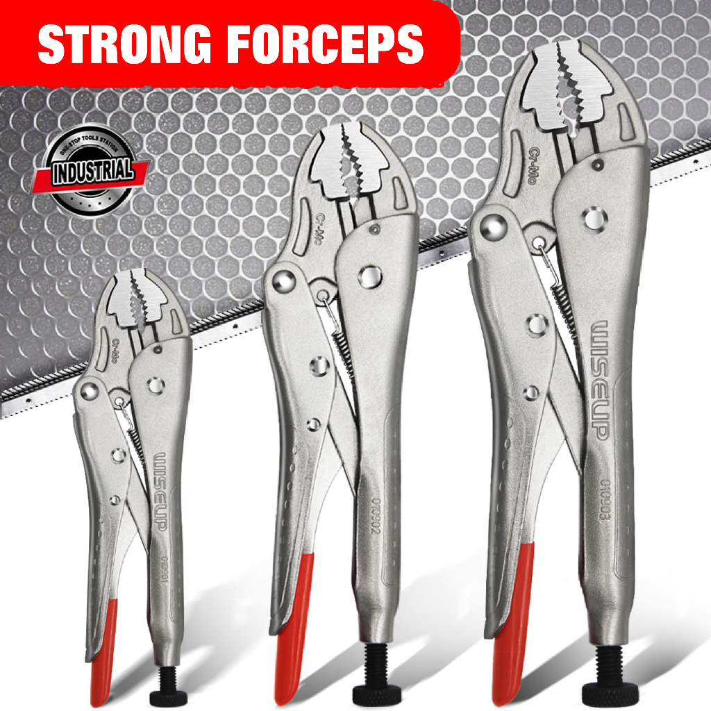 WISEUP คีมล็อค 10 นิ้ว คีมล็อก ขนาด 10 นิ้ว WISEUP คีมล็อค คีมจับชิ้นงาน Locking Pier