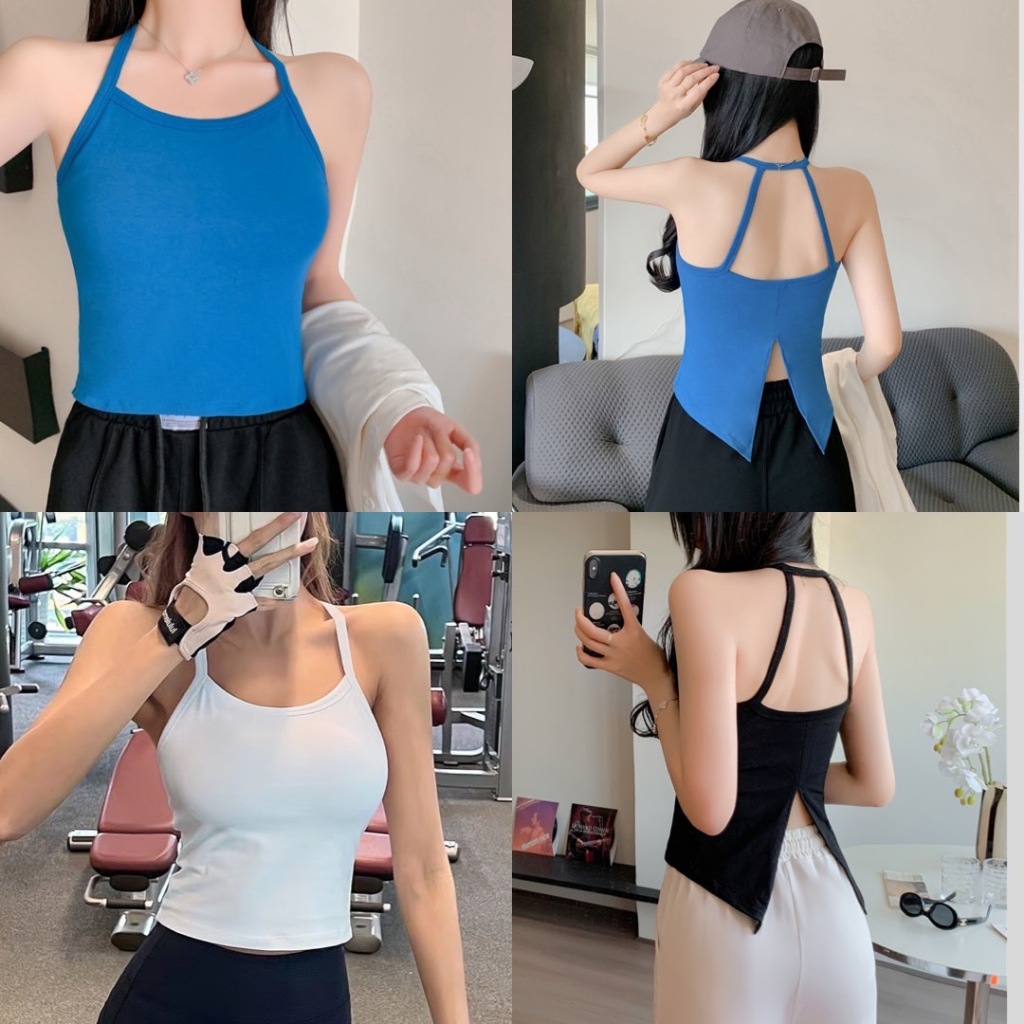 Vogue1 เสื้อสายเดี่ยวเซ็กซี่ เสื้อพร้อมบรา พร้อมส่ง