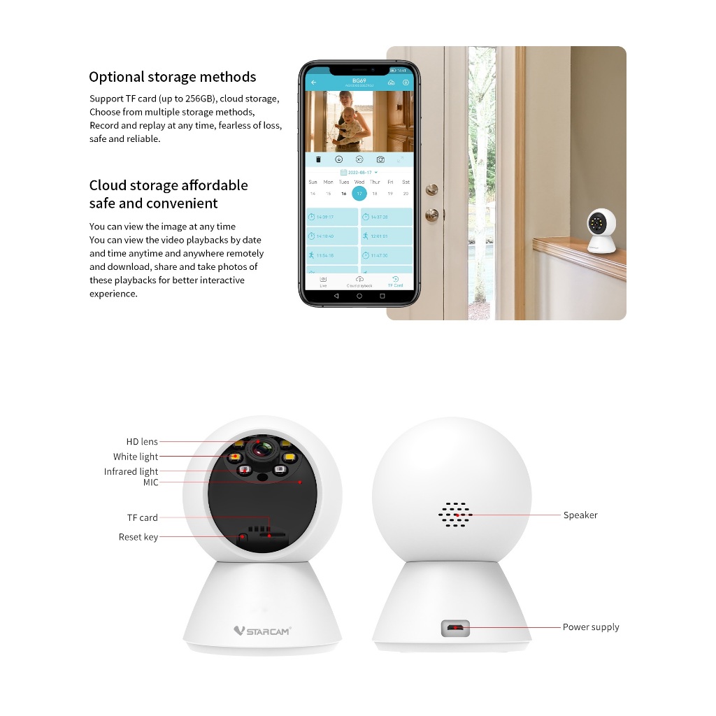 VSTARCAM C991 3MP / C994 5MP WiFi 5GHz SUPER HD 1296P iP Camera กล้องวงจรปิดไร้สาย กล้องวงจรปิดไวไฟ
