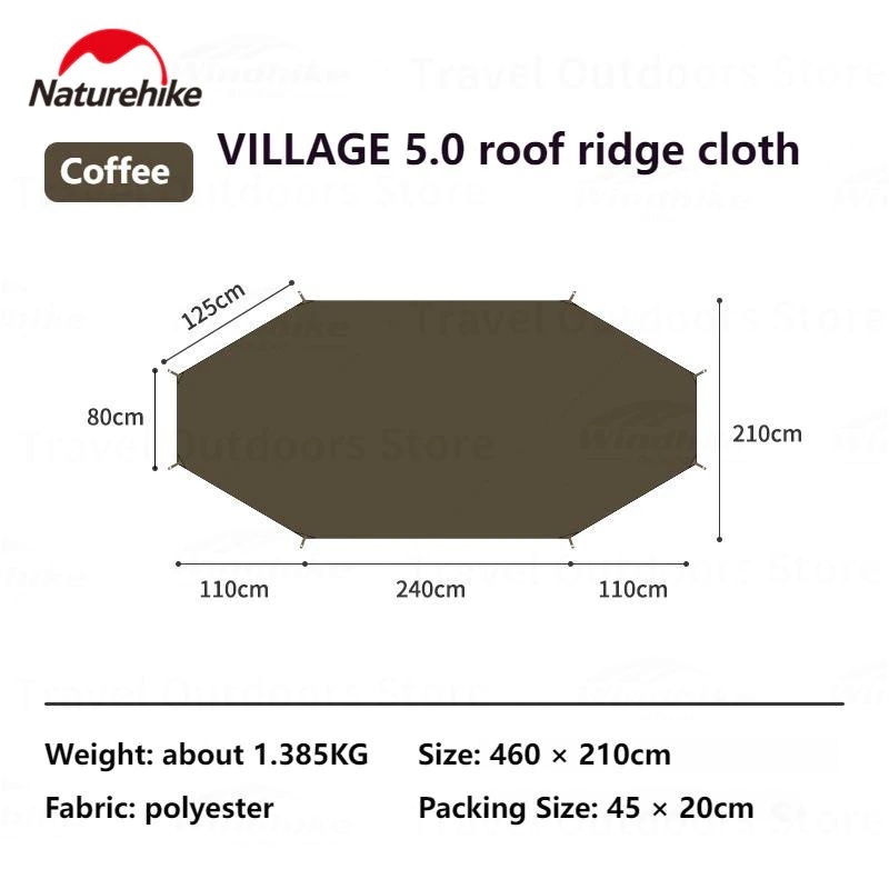 Naturehike VILLAGE 5.0 Mat  Ground sheet แผ่นปูพื้น สำหรับ Village 5.0