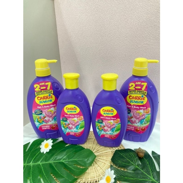 ครีมอาบน้ำพร้อมแชมพูในขวดเดี่ยว Carrie Junior Hair & Body Wash เหมาะสำหรับเด็ก