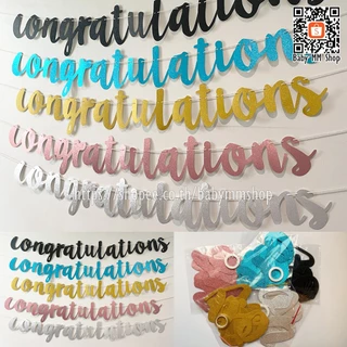 ป้าย Congratulations ป้ายกระดาษแสดงความยินดี ในโอกาสรับปริญญา หรือจบการศึกษา