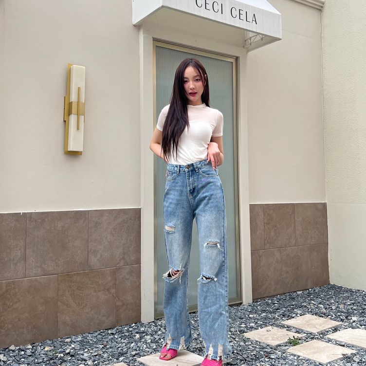 Atipashop - ROCCO C2 เสื้อแขนสั้น ผ้าซีทรู คอปีน มีหลายสี