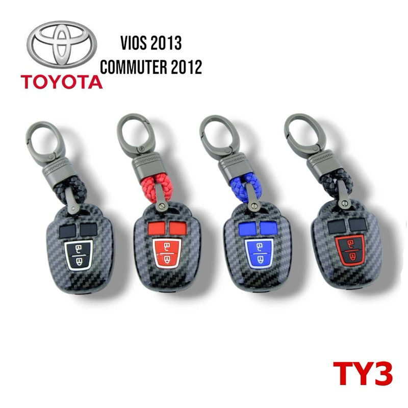 เคสเคฟล่ากุญแจรถยนต์ Toyota เคสกุญแจรถยนต์ ตรงรุ่น  Vios2013 Commuter 2012