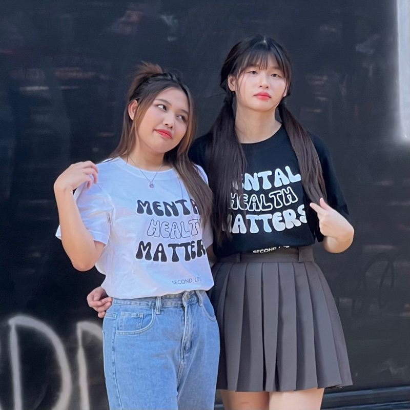 (พร้อมส่ง ) เสื้อยืด mental health matters มีไซส์