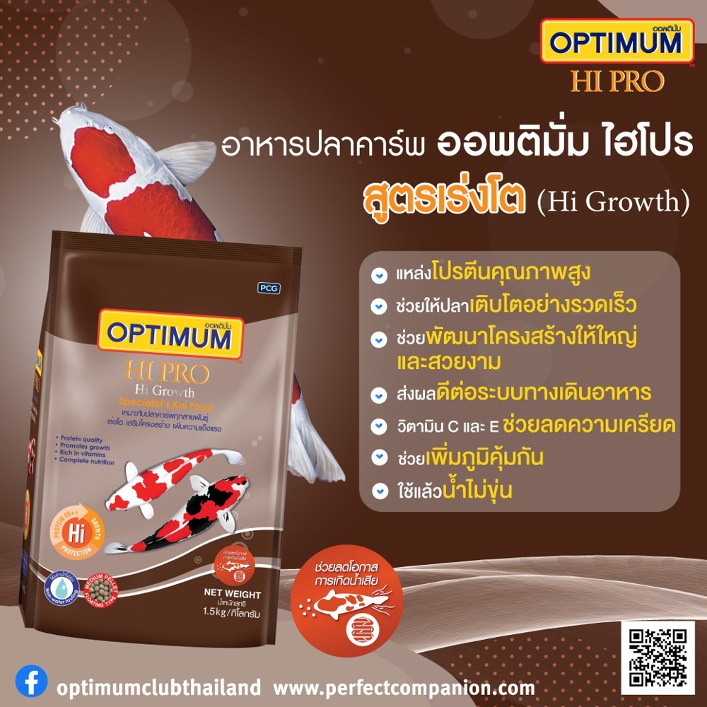 Optimum طعام أسماك الكوي للنمو حبيبات متوسطة 1.5 كغ — صورة 8