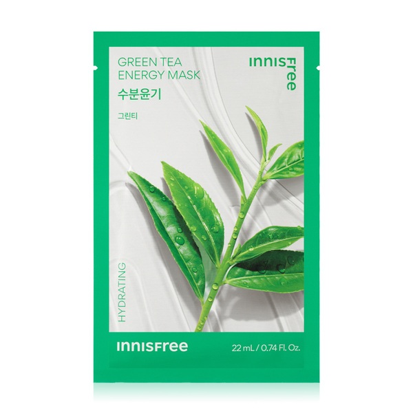 Innisfree My Real Squeeze Mask Greentea 22 ML มาสก์หน้าอุดมไปด้วยความชุ่มชื้นจากสารสกัดชาเขียวสด ช่วยให้ผิวนุ่มชุ่มชื้น