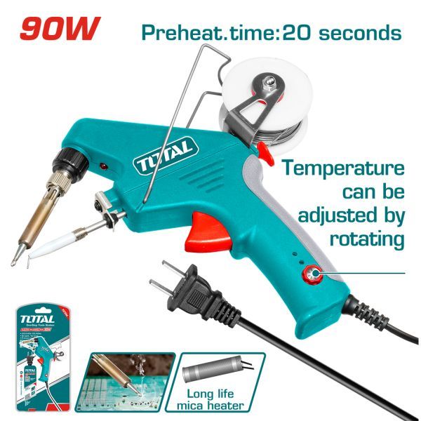 TOTAL หัวแร้งบัดกรีไฟฟ้า 90w ปรับความร้อนได้ รุ่น TET160732 / JADEVER หัวแร้งบัดกรี 60w. รุ่น JDEL5606