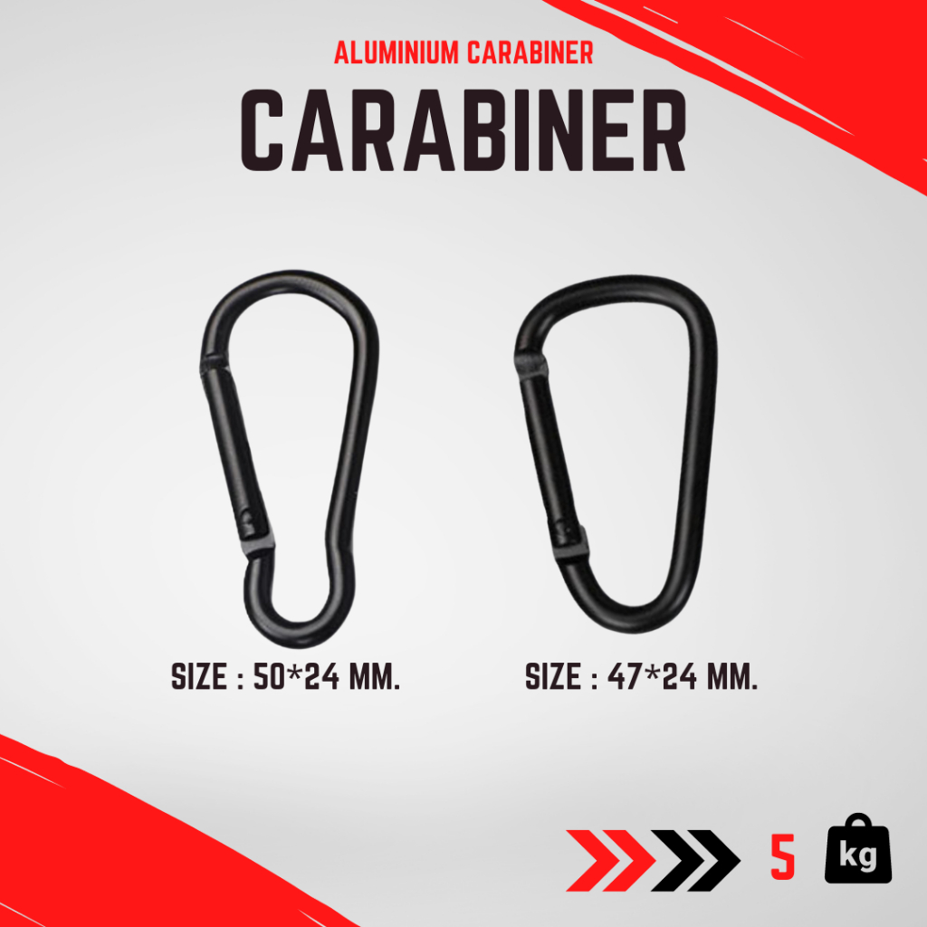 Momopersara พวงกุญแจตะขอ คาราบิเนอร์ ตะขอ carabiner ตะขอแขวนเกี่ยวของ ไว้สำหรับแขวนของต่างๆ น้ำหนักเบา พกพาสะดวก แบบแพค