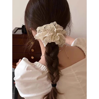 COD-ในไทย💖ยางรัดผมแฟชั่น สีขาวห่วงผมของ ความยืดหยุ่นสูง insสไตล์เกาหลีเรียบง่าย สําหรับมัดผมหางม้า สำหรับผู้หญิง-Krismil