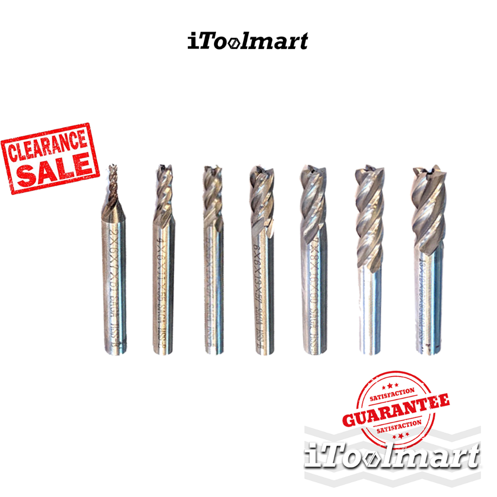 SAGA ดอกเอ็นมิล 4 ฟัน HSS 4FLUTE END MILL (SAGA) เอ็นมิล มีขนาดให้เลือก 2 mm. - 16 mm.