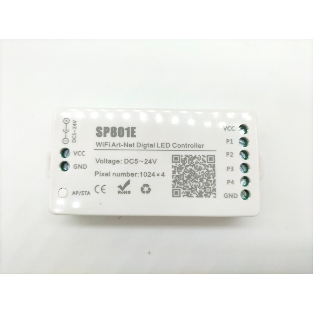 ตัวควบคุม LED Wi-Fi Art-Net SP801E,แถบไฟ LED เมทริกซ์ WS2811 WS2812B