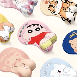 🔥พร้อมส่ง🔥 แผ่นรองเมาส์ซิลิโคน พร้อมซิลิโคนรองข้อมือ ลายการ์ตูนน่ารัก