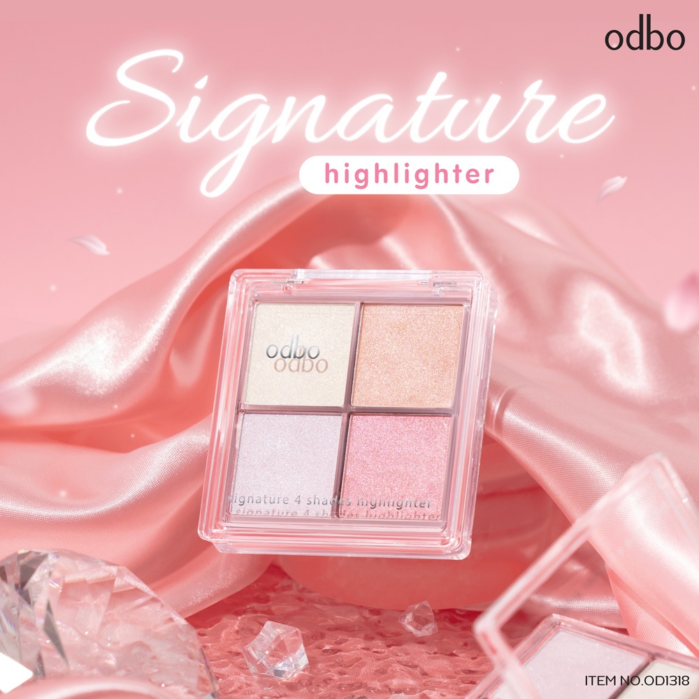 ODBO Signature 4 Shades Highlighter ไฮไลท์ เพิ่มความแวววาว