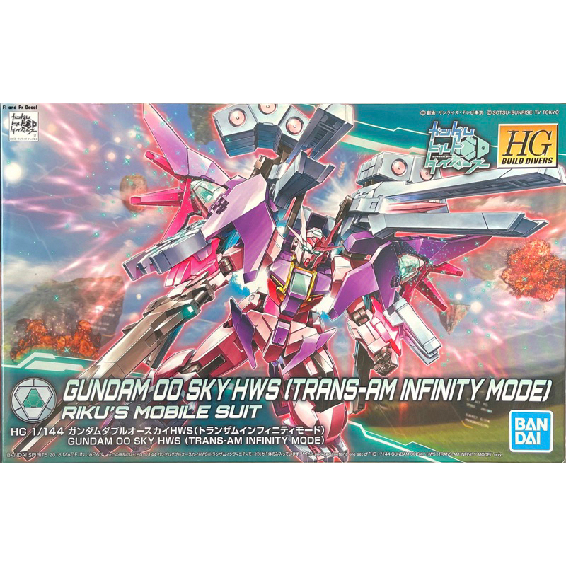 Hg 1/144 Gundam OO Sky Hws Trans-AM Infinity Mode *กล่องสวยมาก*