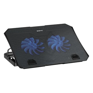 SIGNO CP-511 พัดลมระบายความร้อนโน๊ตบุ๊ค Notebook Cooling Pad 2 ใบพัด ไฟ LED ปรับระดับได้ มีพอร์ต USB