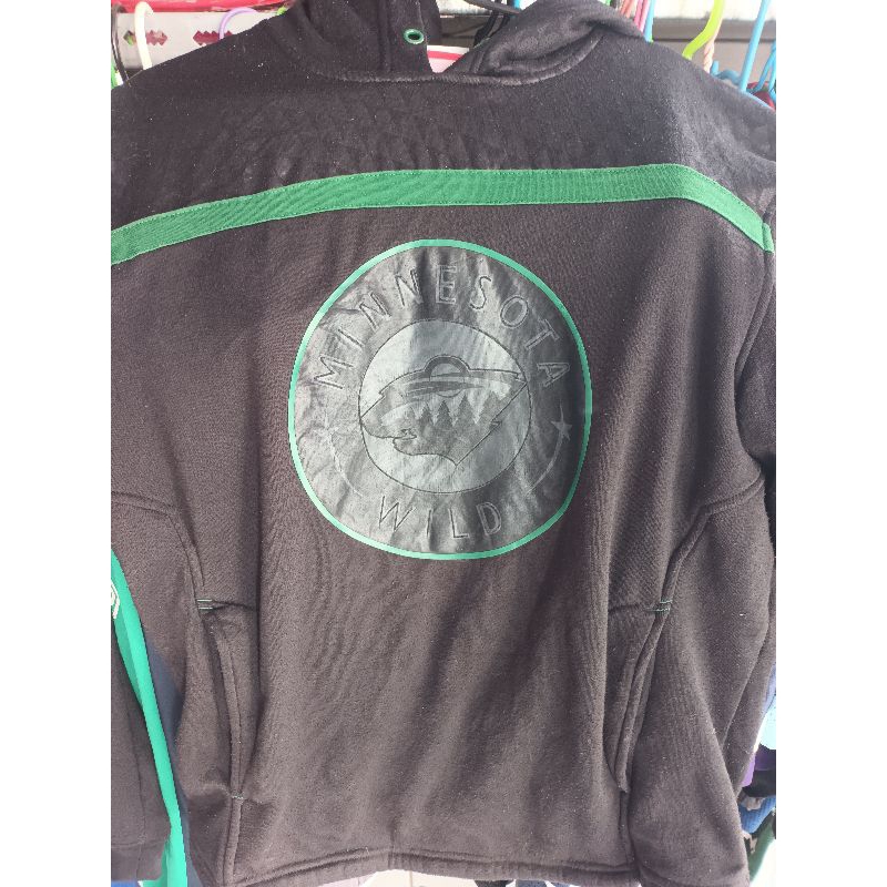 เสื้อกีฬา NHL MINNESOTA WILD Stealth Logo Face-off ice hockey hoody size xl อ่านคำอธิบาย read descri
