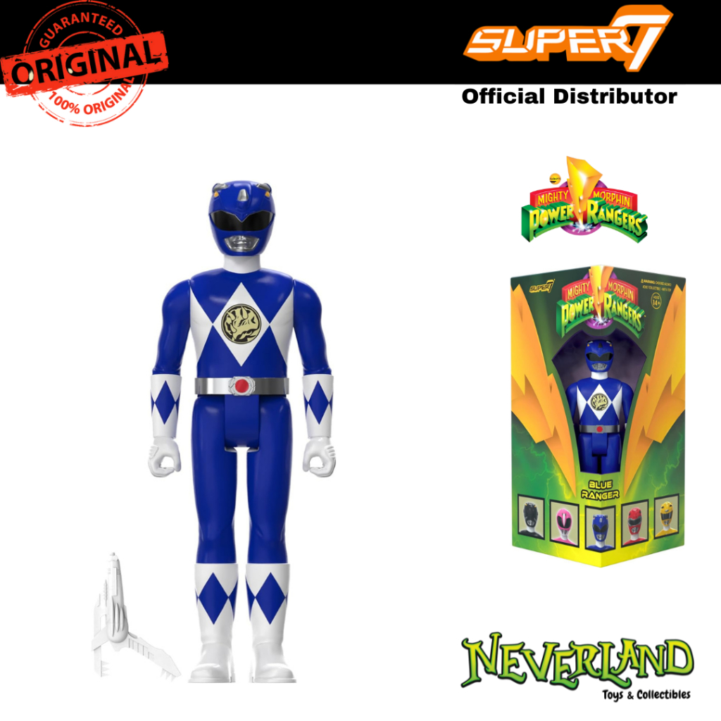 Super7 Mighty Morphin Power Rangers Blue Ranger SDCC ReAction Figure