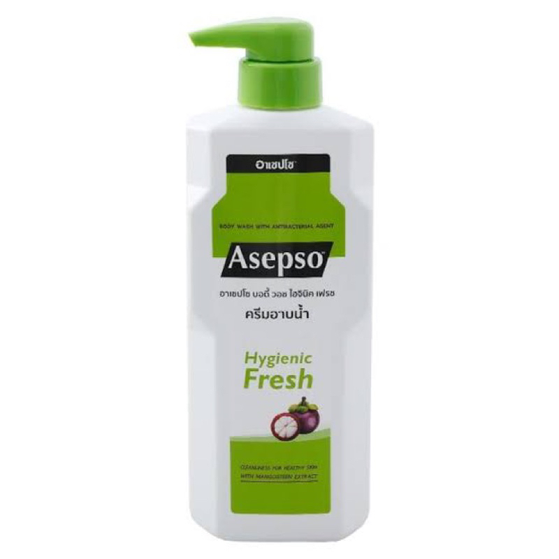 Asepso body wash hygienic 500ml. ครีมอาบน้ำสูตรมังคุด เฟรช ชำระแบคทีเรีย ผสานเปลือกมังคุด