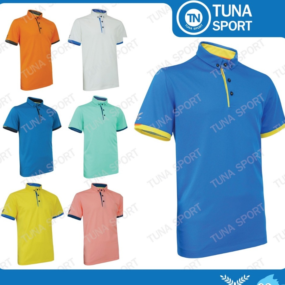 เสื้อ โปโล FBT  B2C413 เสื้อกีฬาชาย ผลิตจาก Micro polyester 100% ผ้านุ่มลื่น ใส่สบาย ใส่ได้ทั้งชายหญิง เสื้อสีฟ้า